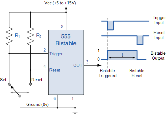 bistable 555 timer